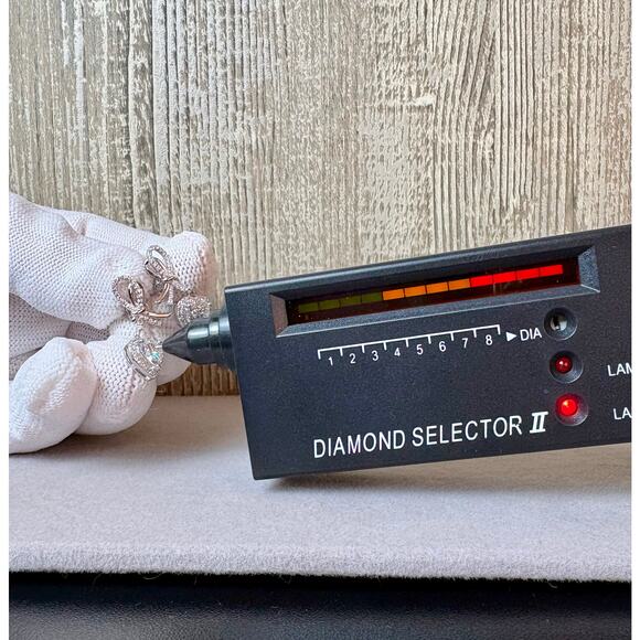 2ct Moissanite Heart/Ribbon/Cherry, 925 Silver Earrings - Picture 3 of 8